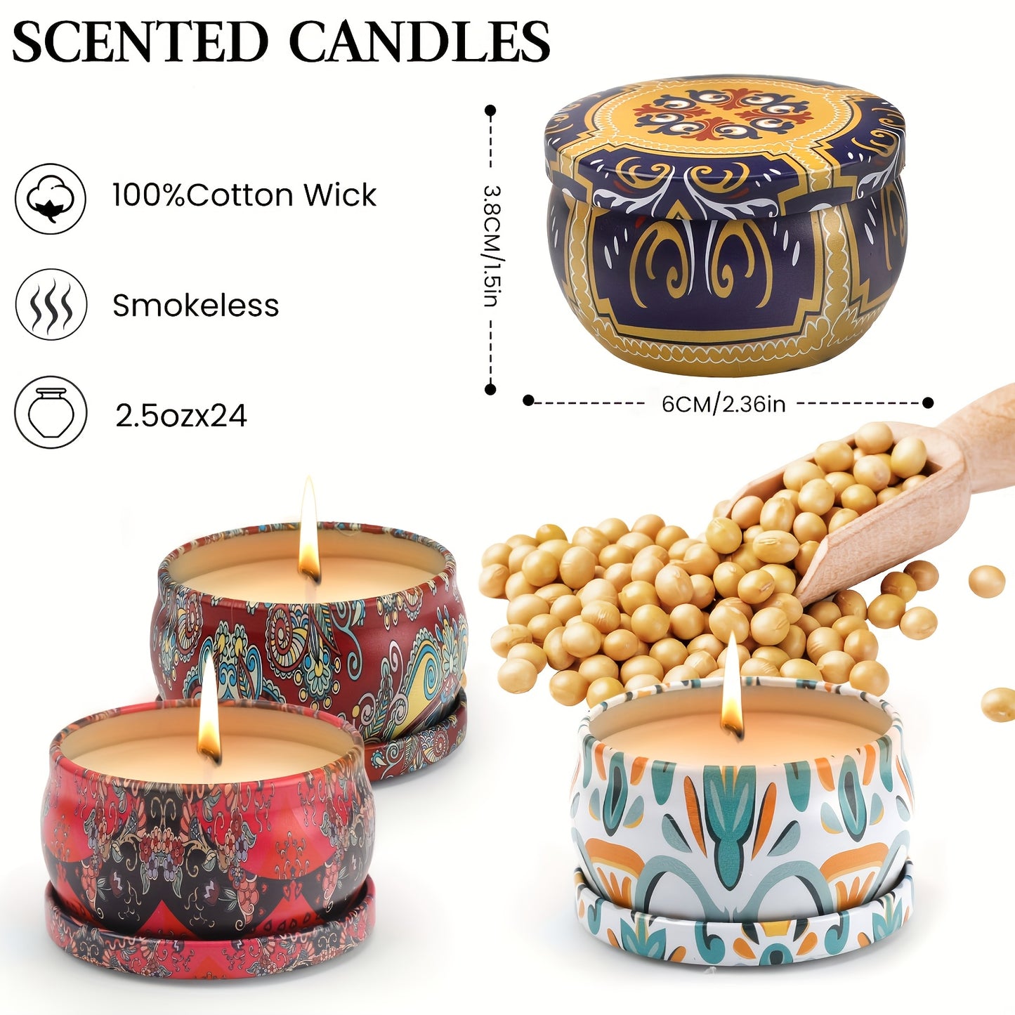 Ar Candles Halloween 16 Piece Candles Gift Set With Long Lasting Fragrance For Home