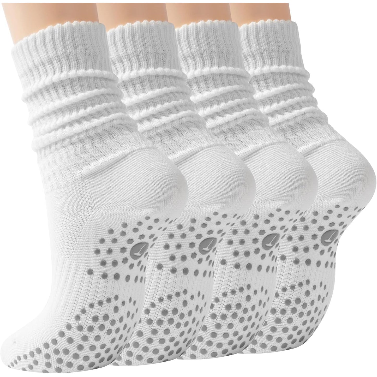 Womens Non Slip Pilates Yoga Socks Cushioned Arch Support