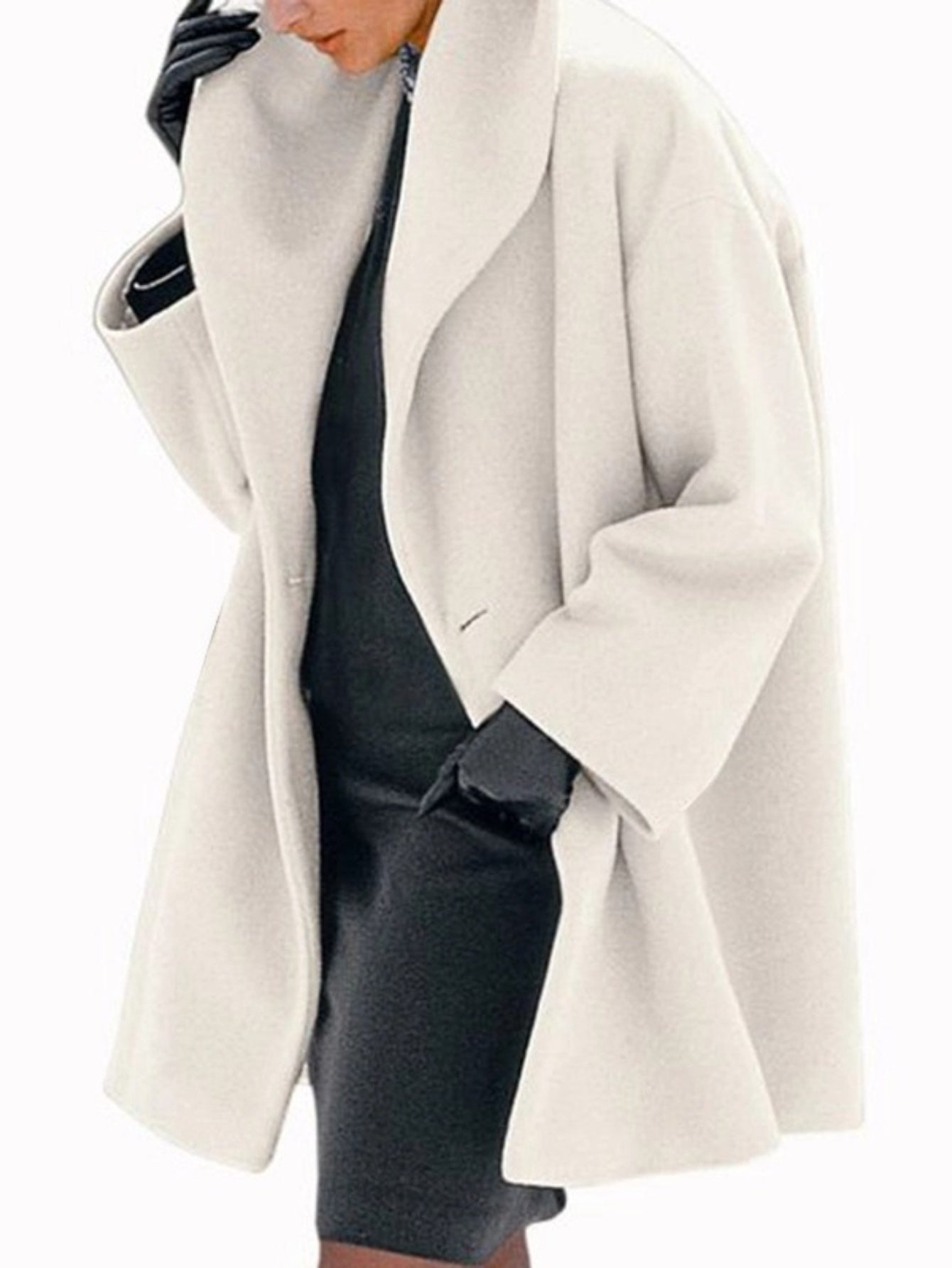 SCACTO Women's Winter Coat Formal Outerwear Button Front
