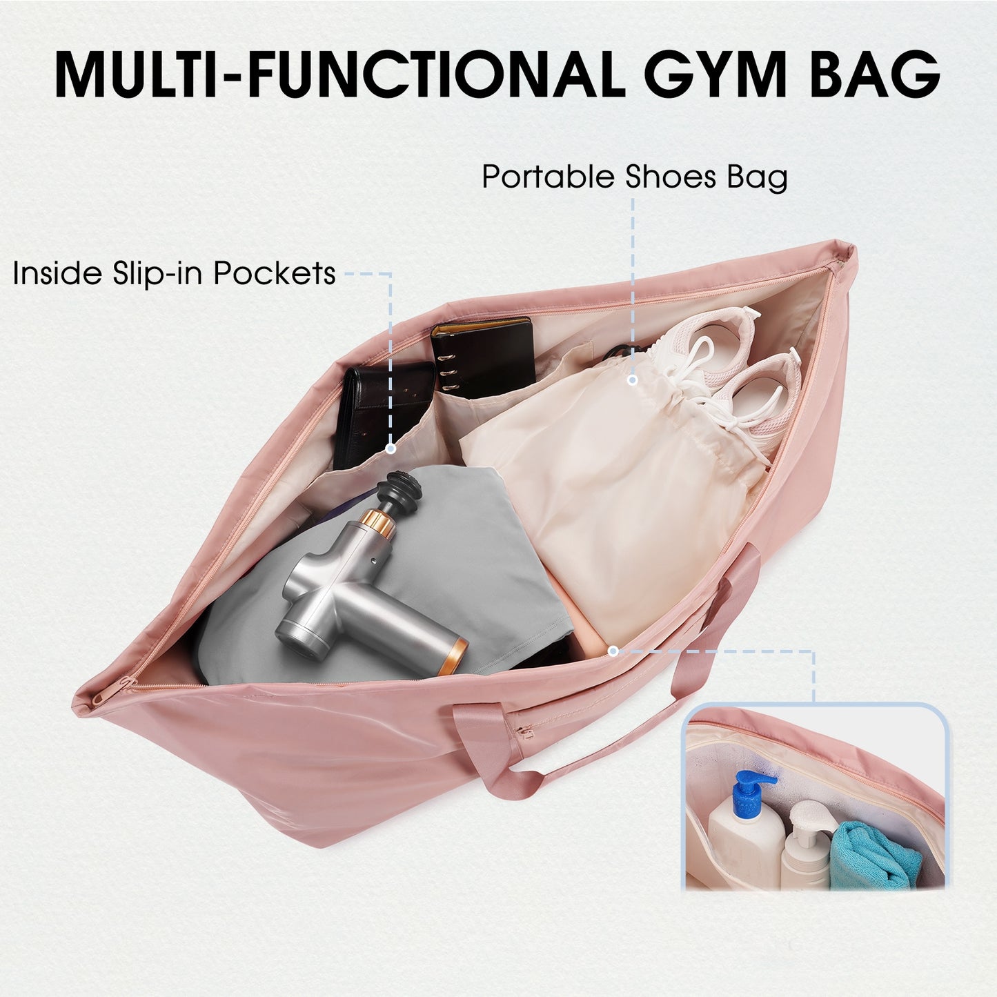 WANDF Yoga Mat Bag Holds Mats And Blocks