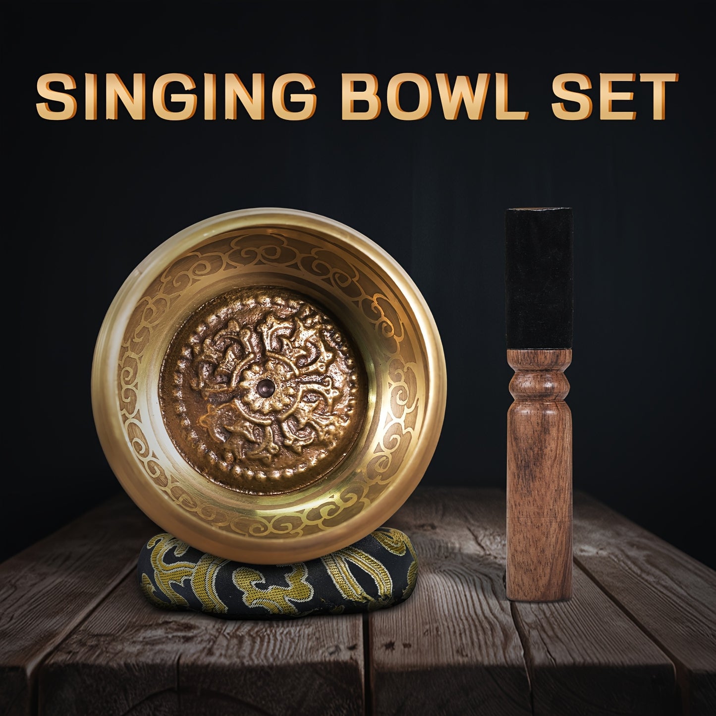 Blossom and Radiate Tibetan Singing Bowl Set for Meditation