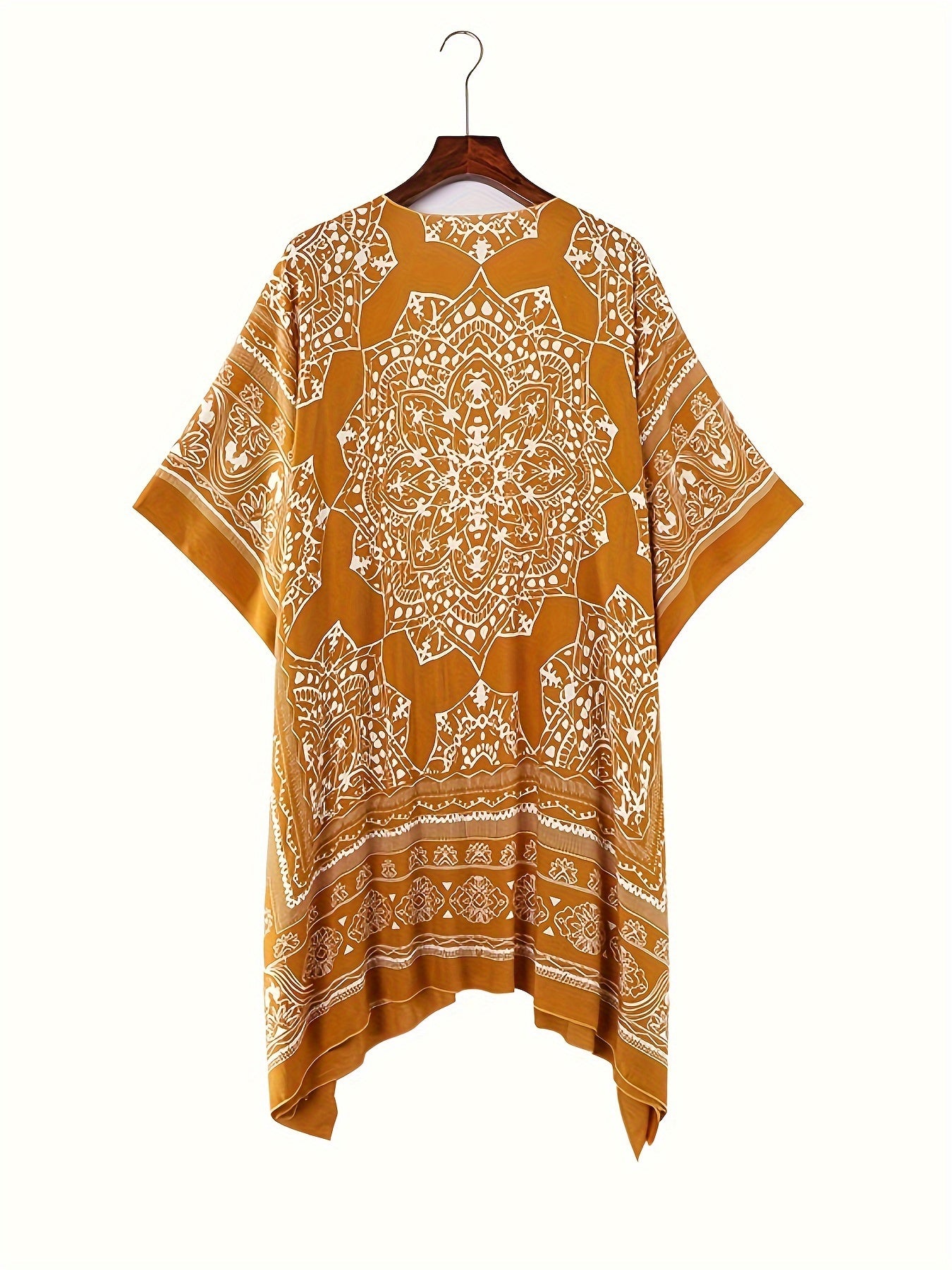 Boho Tribal Print Beach Cover Up Kimono Cardigan For Women