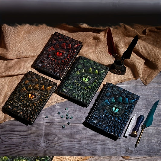 Blossom And Radiate Dragon Eye Embossed Notebook Journal