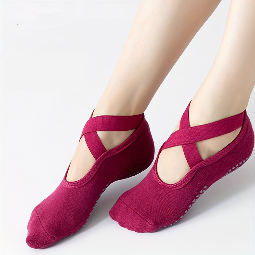 Yoga Socks For Women With Silicone Grips For Indoor Fitness