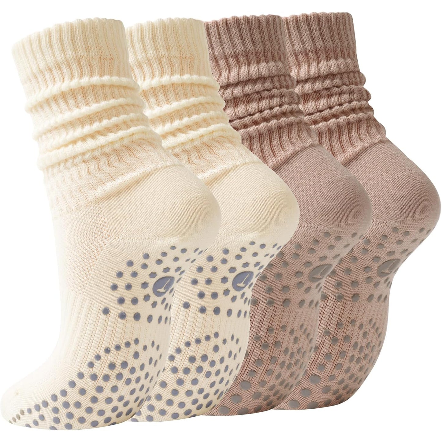 Womens Non Slip Pilates Yoga Socks Cushioned Arch Support