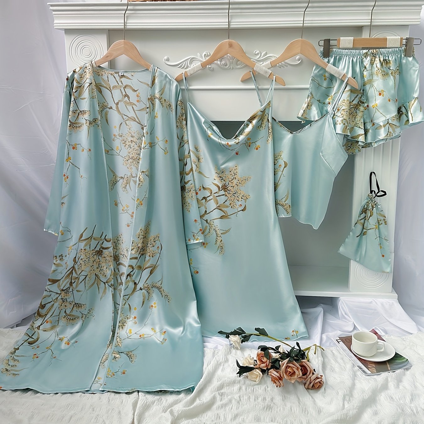 Blossom and Radiate Four Seasons Cherry Print Pajama Set