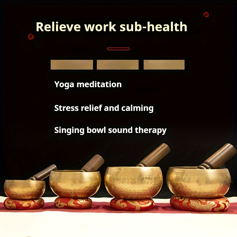 Singing Bowl Handcrafted Meditation Set Yoga Relaxation