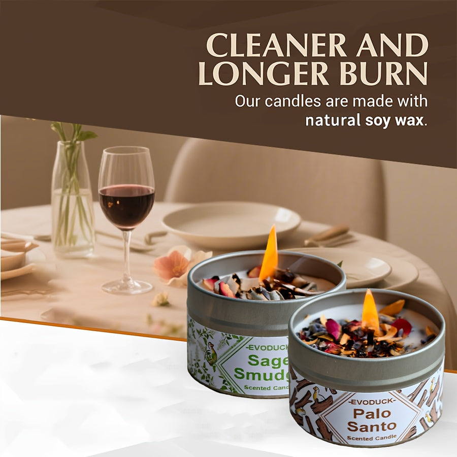 Blossom And Radiate Soy Wax White Sage Palo Santo Candle