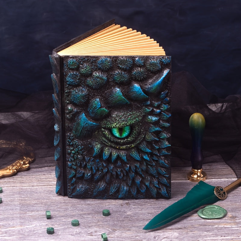 Blossom And Radiate Dragon Eye Embossed Notebook Journal