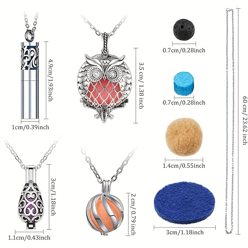 HICARER Essential Oil Diffuser Necklace Locket Pendant