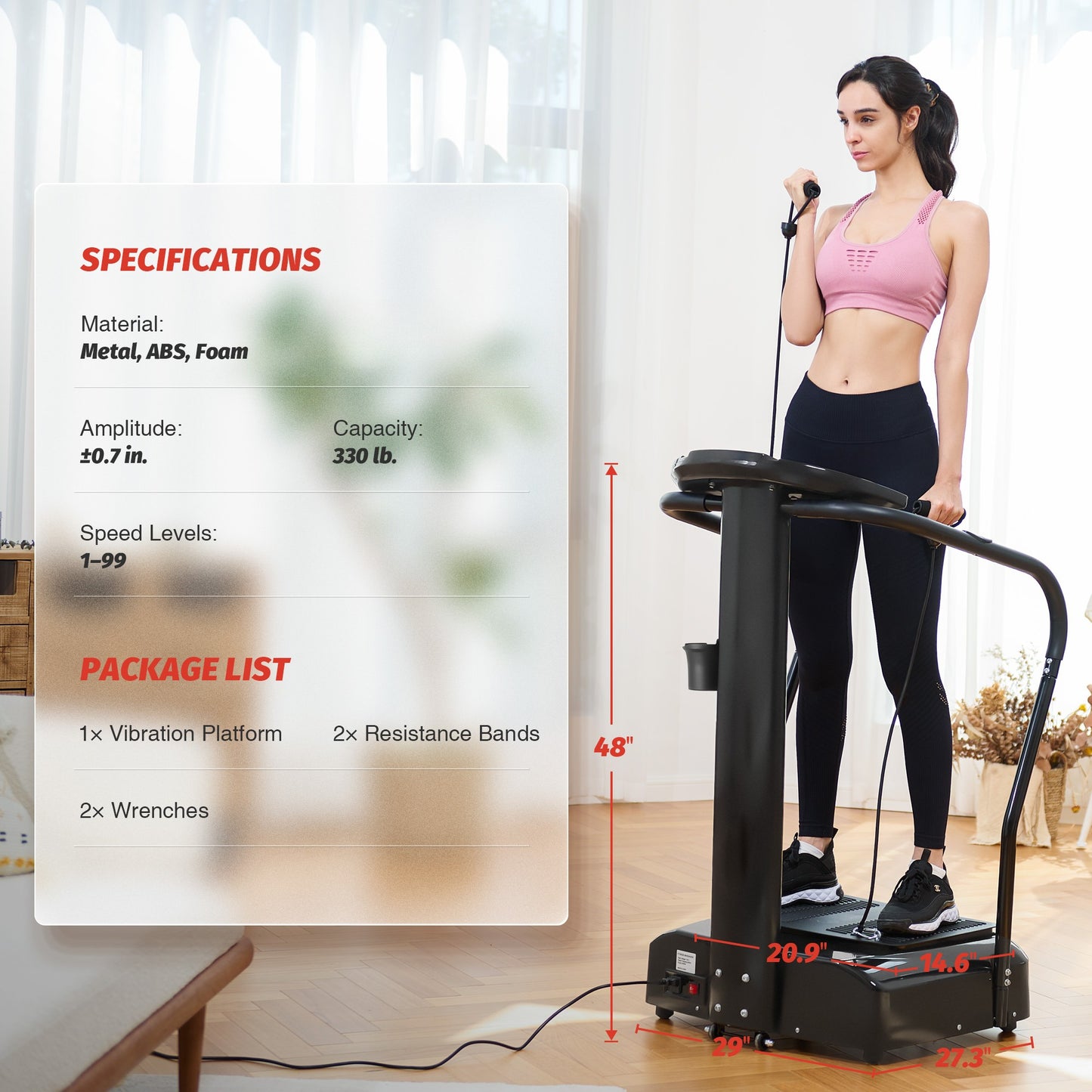 CO-Z 99 Level Vibration Plate With 3 Preset Programs