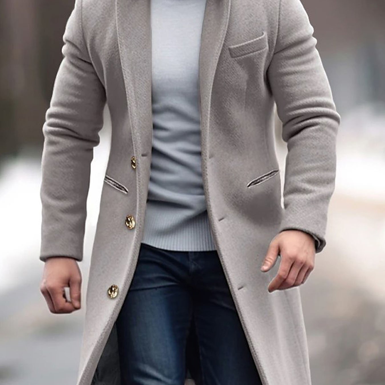 Blossom and Radiate Lapel Coat Windbreaker Pockets