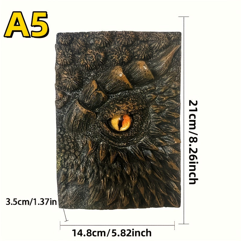 Blossom And Radiate Dragon Eye Embossed Notebook Journal