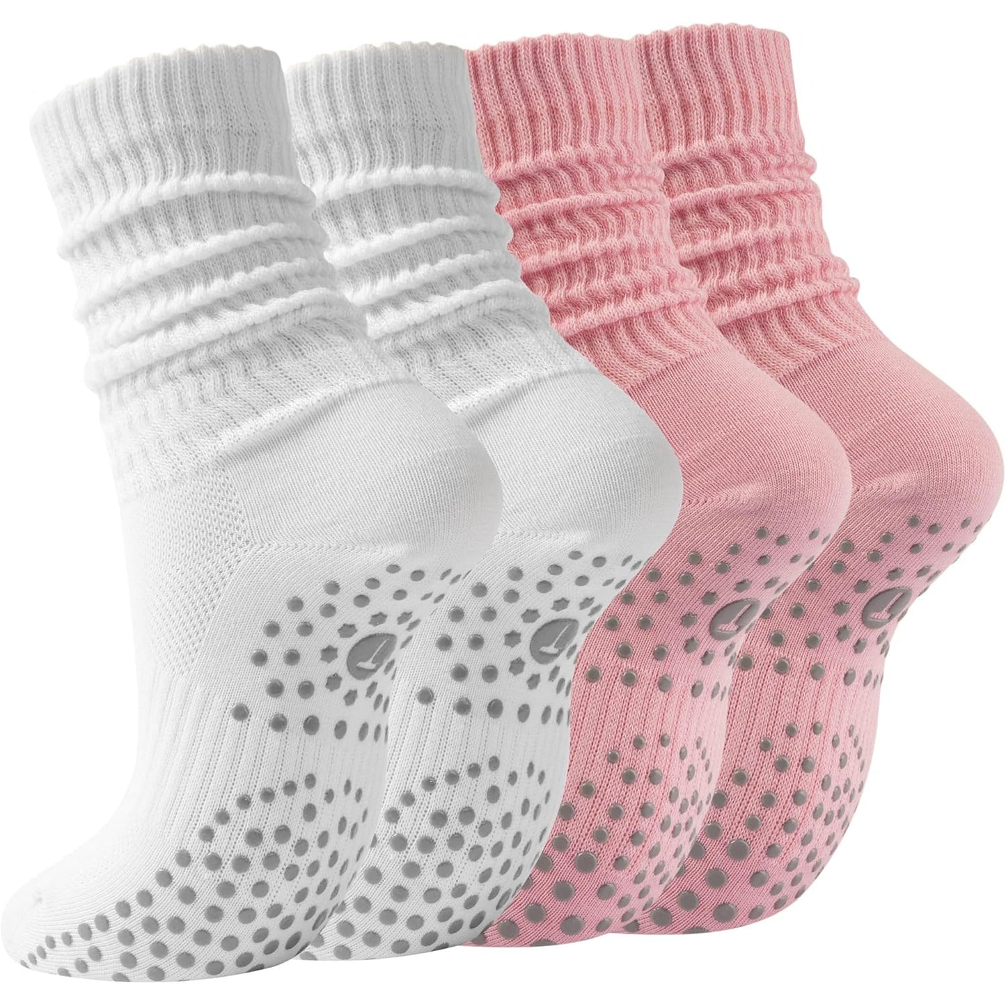 Womens Non Slip Pilates Yoga Socks Cushioned Arch Support