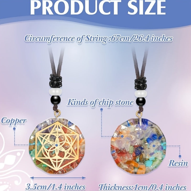 Blossom And Radiate Chakra Crystal Pendant Necklace Unisex