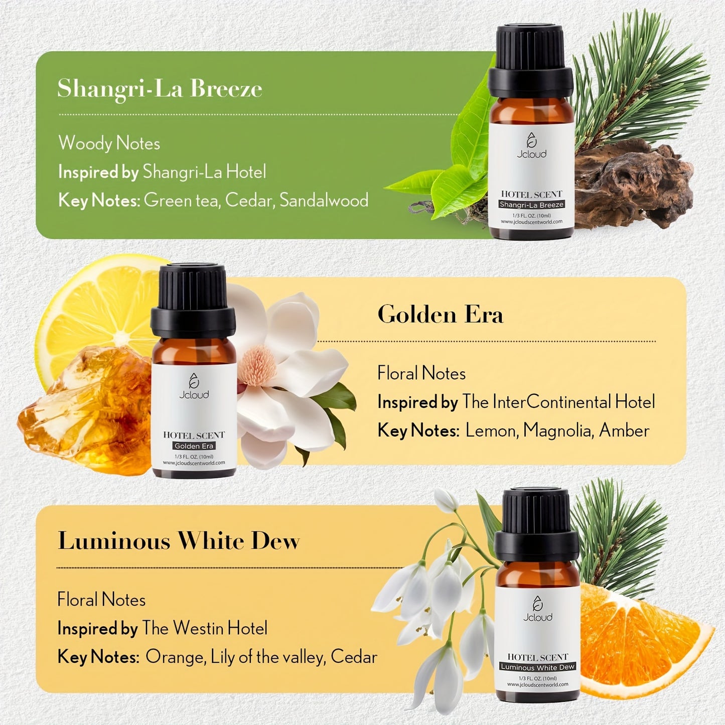 Blossom And Radiate Luxury Hotel Inspired Diffuser Oils Set