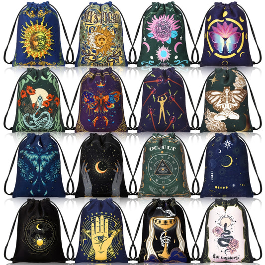 Blossom And Radiate 16pcs Velvet Tarot Card Storage Bags