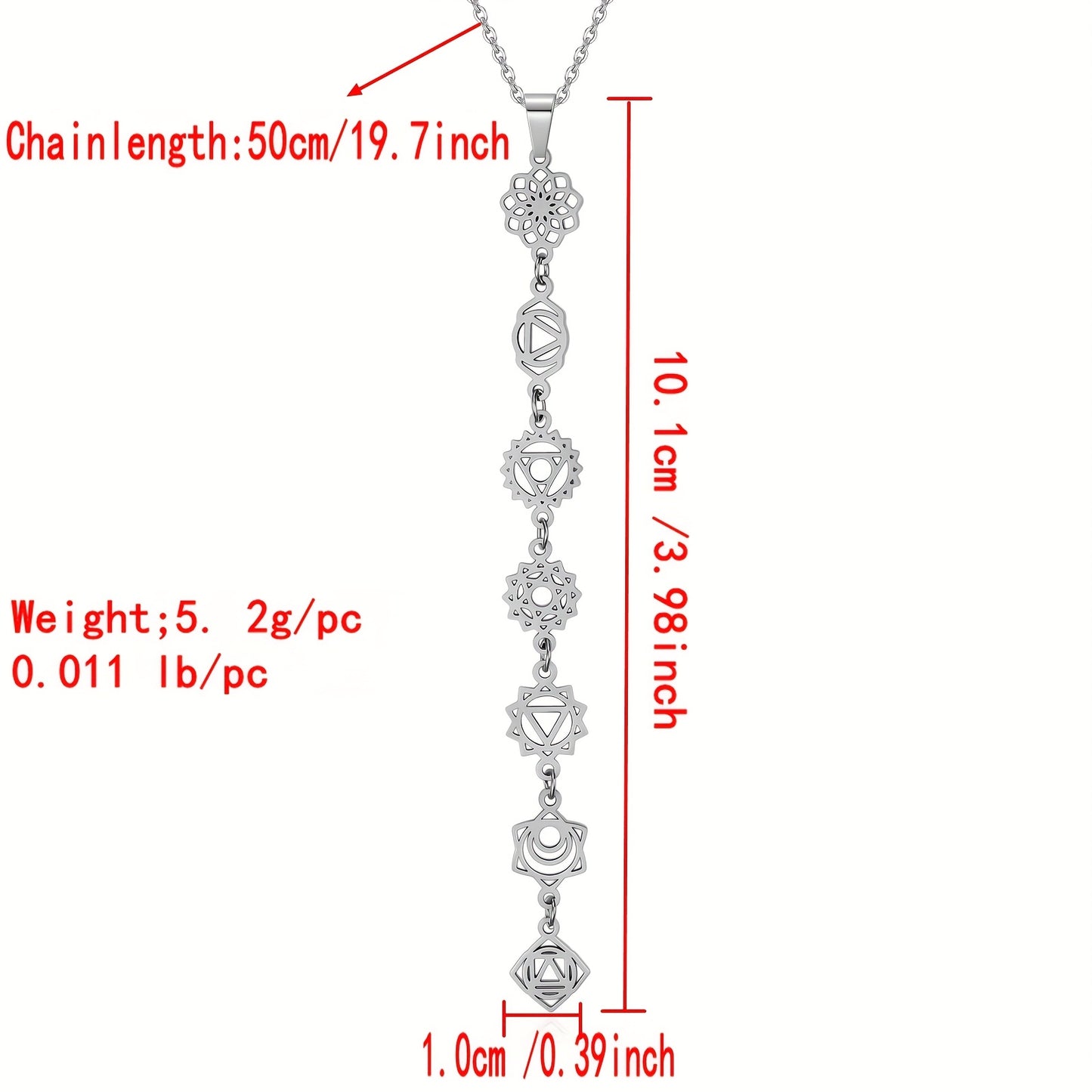 Blossom And Radiate Seven Chakra Stainless Steel Necklace