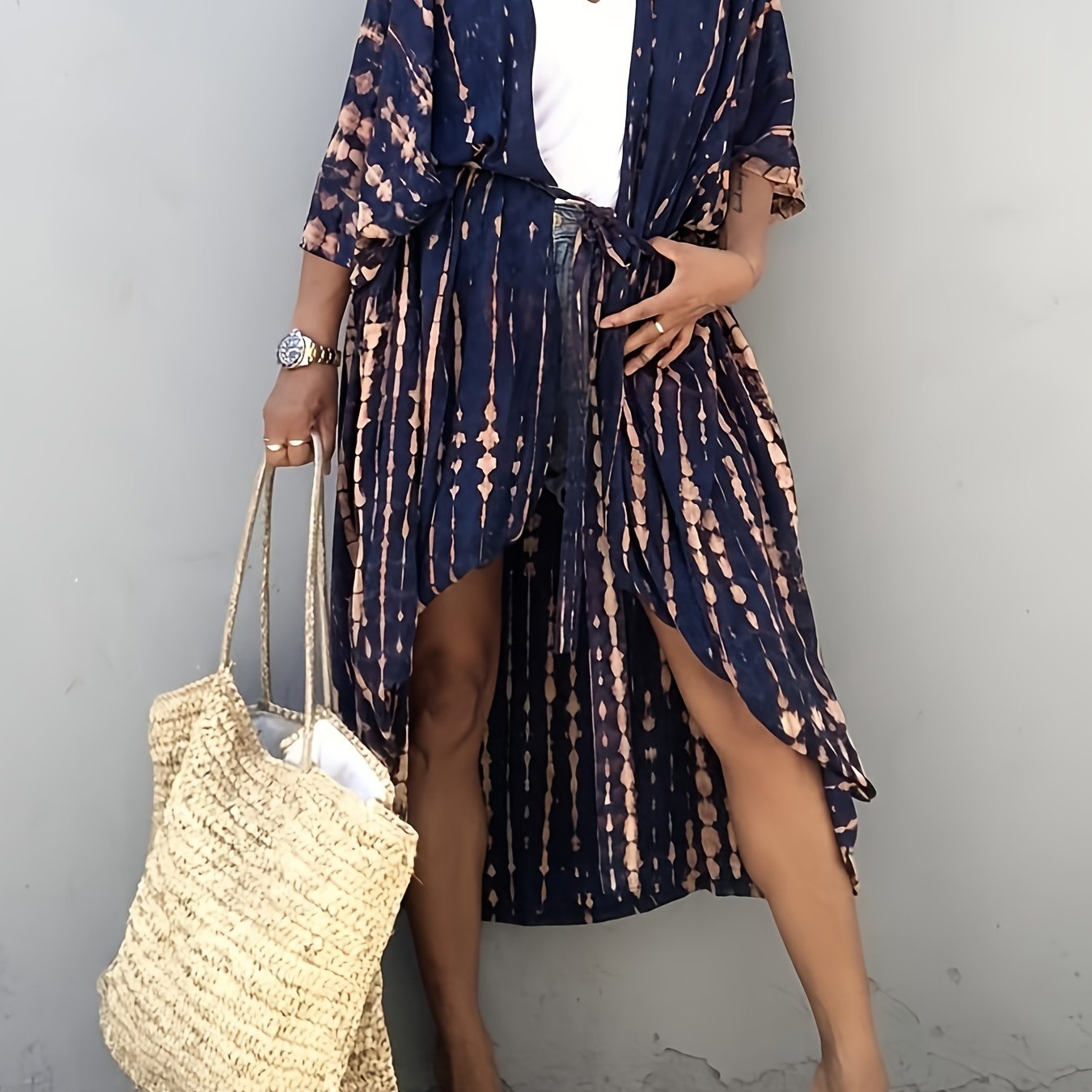 Women's Flowy Beach Chiffon Kimono Bikini Cover Up