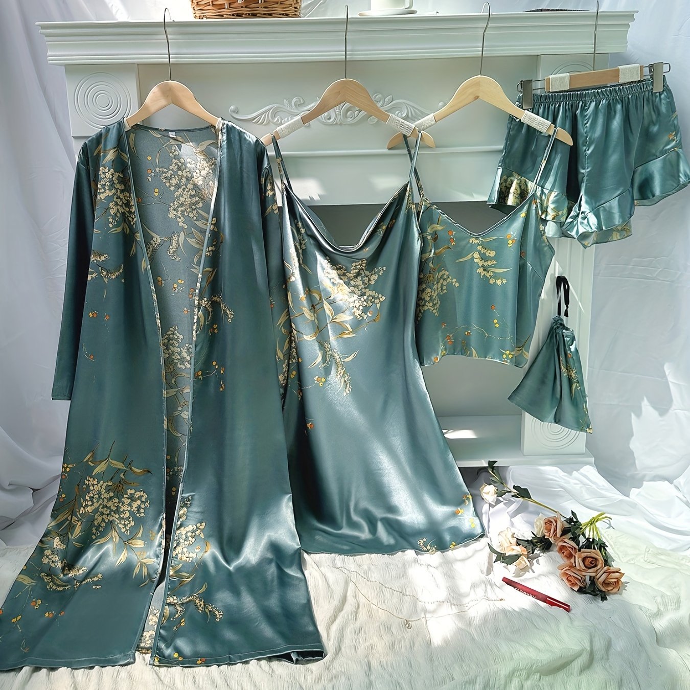 Blossom and Radiate Four Seasons Cherry Print Pajama Set