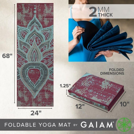 Heavy Duty Foldable Yoga Mat Extra Thick Non Slip Grip