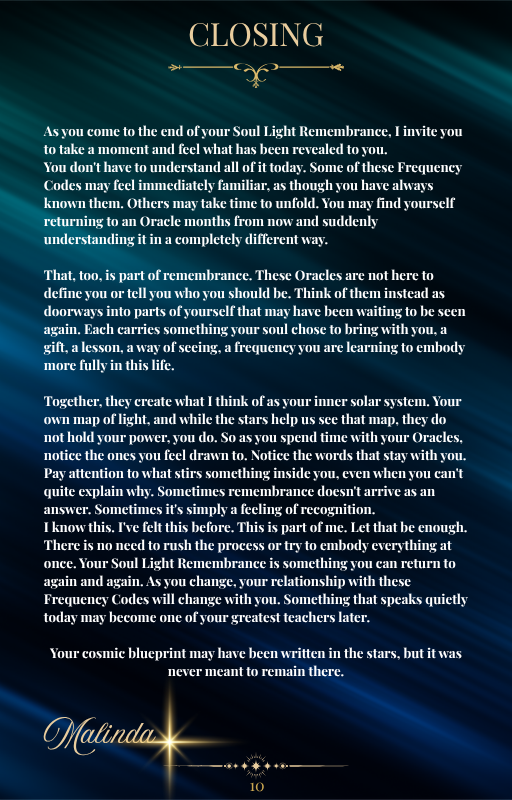 Cosmic Soul Light Reading Partial Report Overview