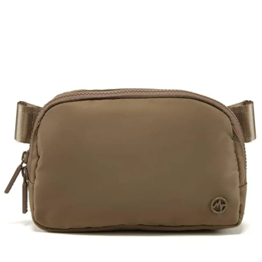 Two Way Zipper Fanny Pack Nylon Belt Bag for Women