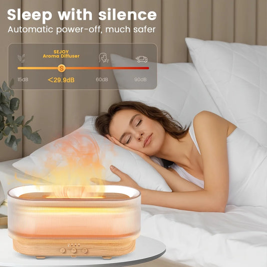 Sejoy Ultrasonic Humidifier Mood Flame Aroma Diffuser