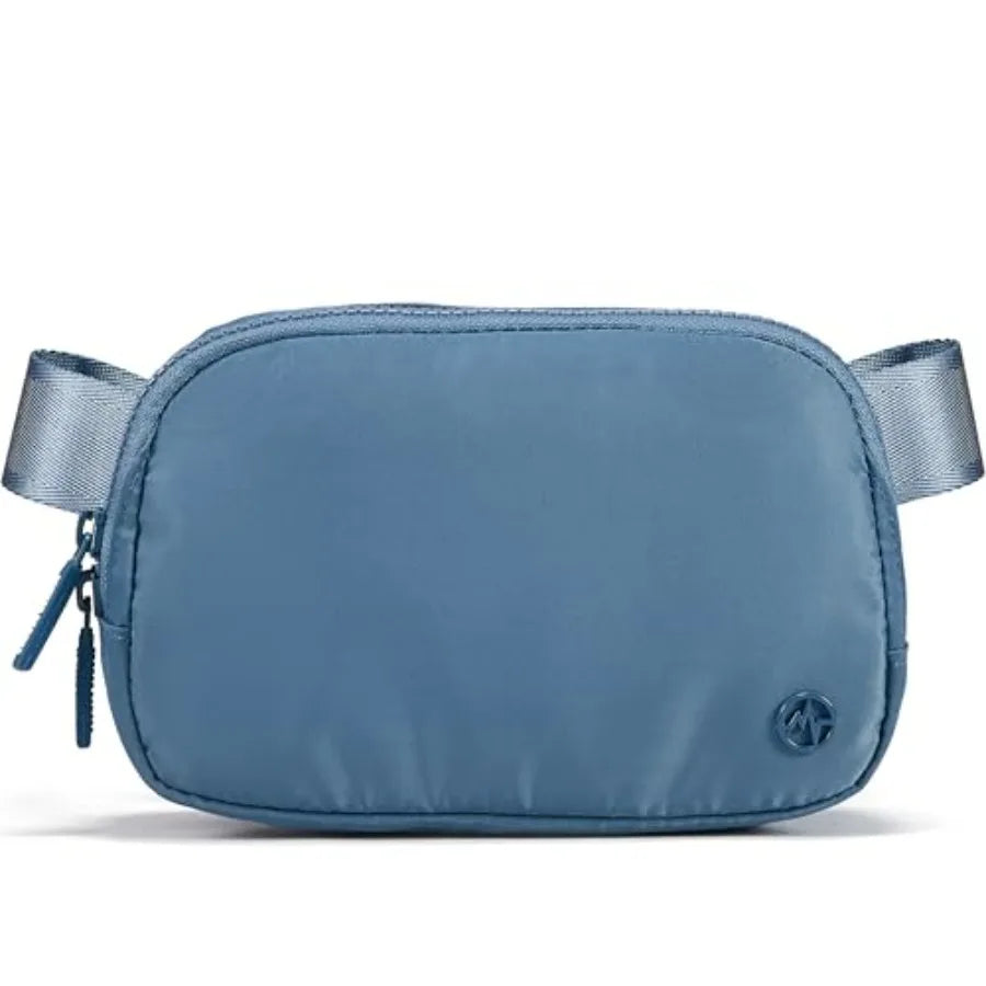 Two Way Zipper Fanny Pack Nylon Belt Bag for Women