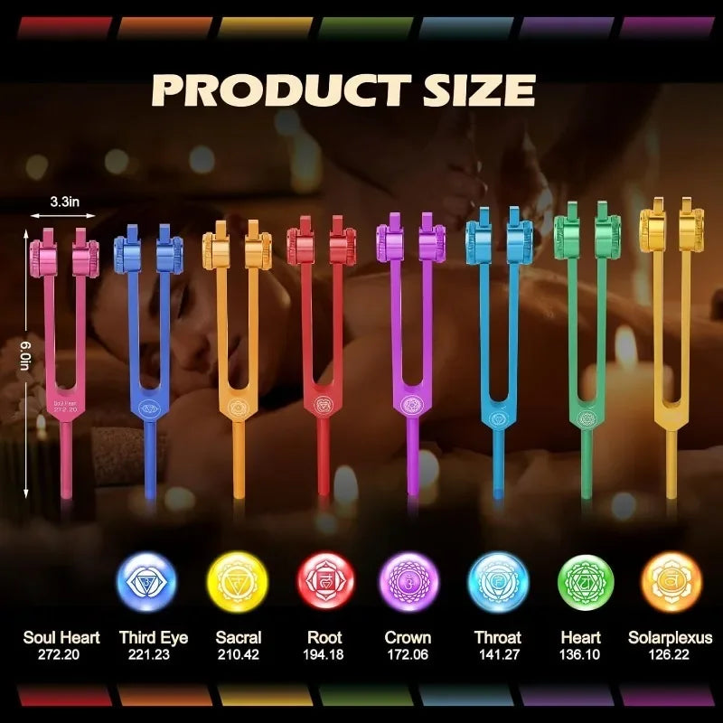 7 Chakra Tuning Forks Set For DNA Healing And Sound Therapy