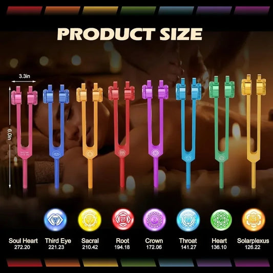 7 Chakra Tuning Forks Set For DNA Healing And Sound Therapy