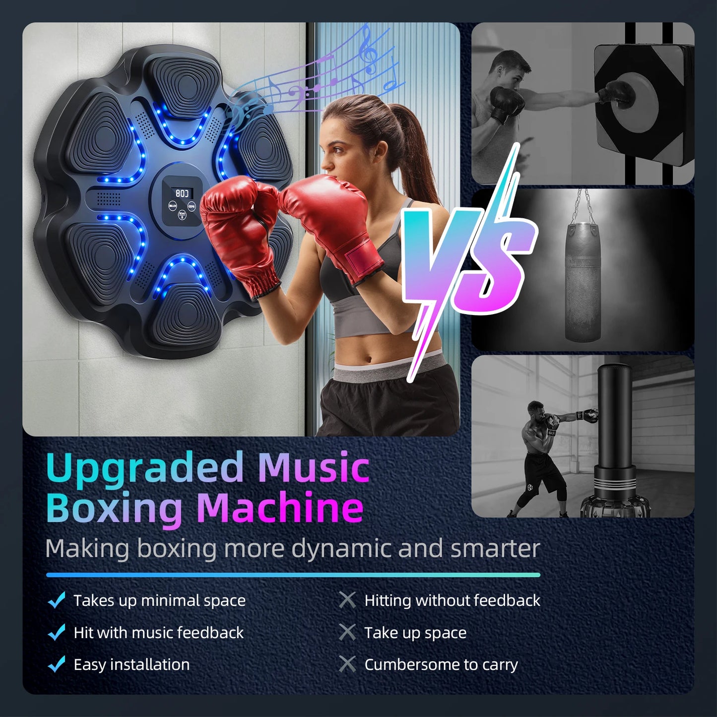Intelligent Boxing Trainer With Sound And Light Feedback