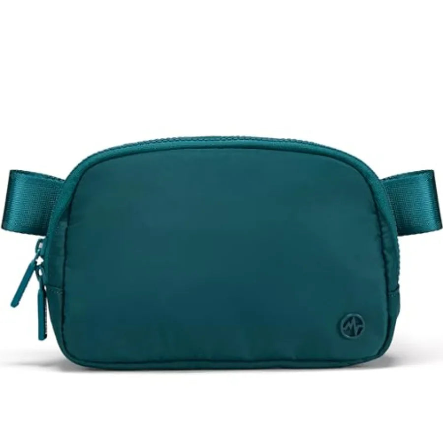 Two Way Zipper Fanny Pack Nylon Belt Bag for Women