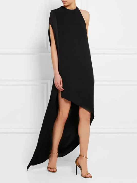 OSHOPLIVECN Women's One Shoulder High Low Evening Gown