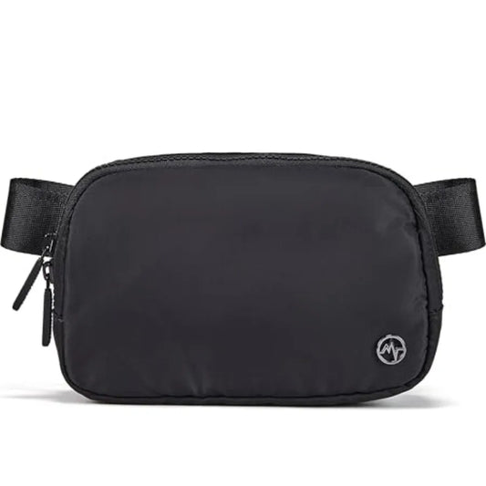 Two Way Zipper Fanny Pack Nylon Belt Bag for Women