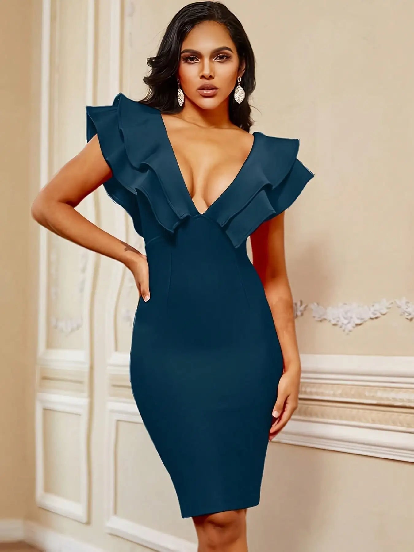 Ocstrade Bandage Dress Bodycon Evening Party One Shoulder