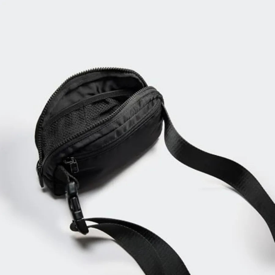 Two Way Zipper Fanny Pack Nylon Belt Bag for Women
