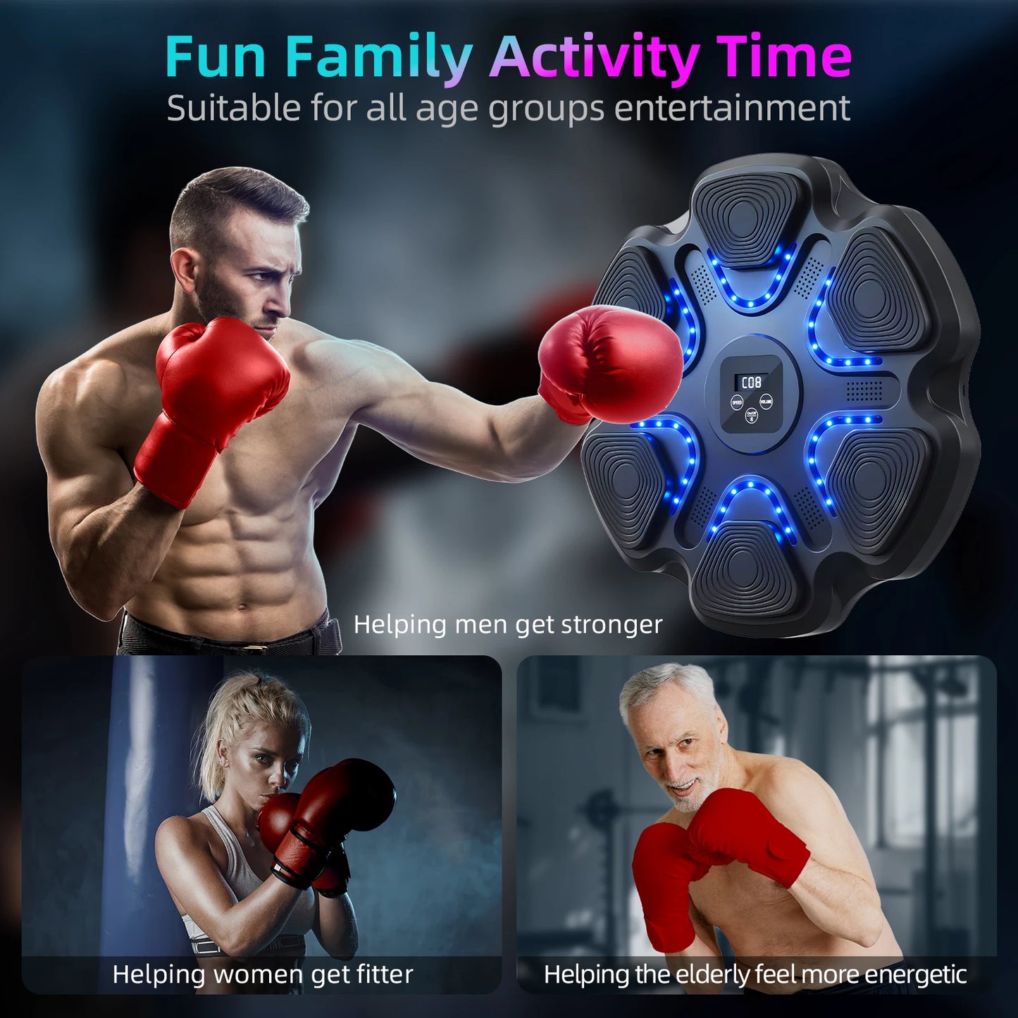Intelligent Boxing Trainer With Sound And Light Feedback