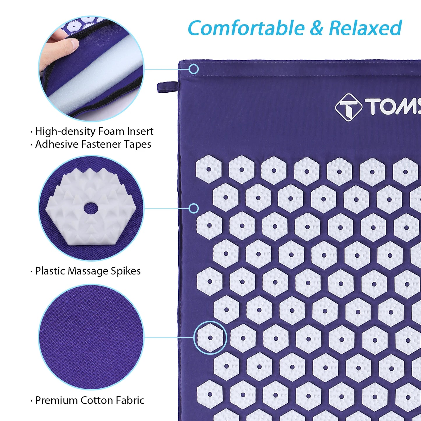 Lixada Acupressure Mat and Pillow Massage Set with Bag