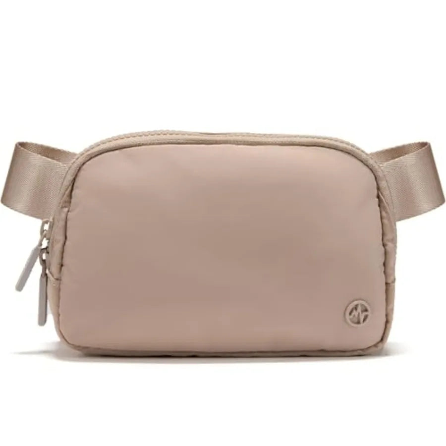 Two Way Zipper Fanny Pack Nylon Belt Bag for Women