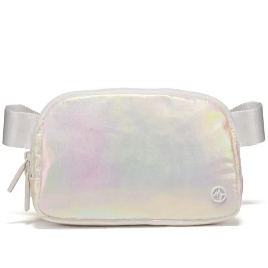 Two Way Zipper Fanny Pack Nylon Belt Bag for Women