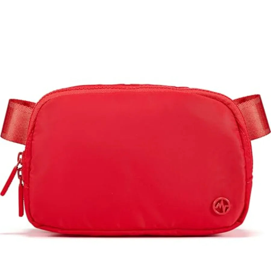 Two Way Zipper Fanny Pack Nylon Belt Bag for Women
