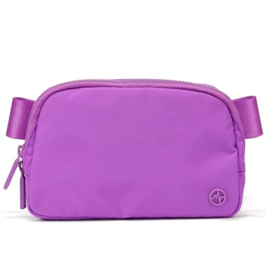 Two Way Zipper Fanny Pack Nylon Belt Bag for Women