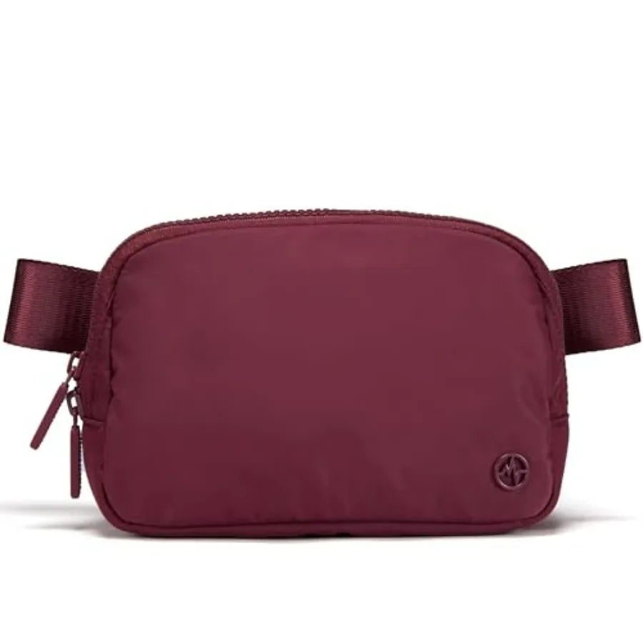 Two Way Zipper Fanny Pack Nylon Belt Bag for Women