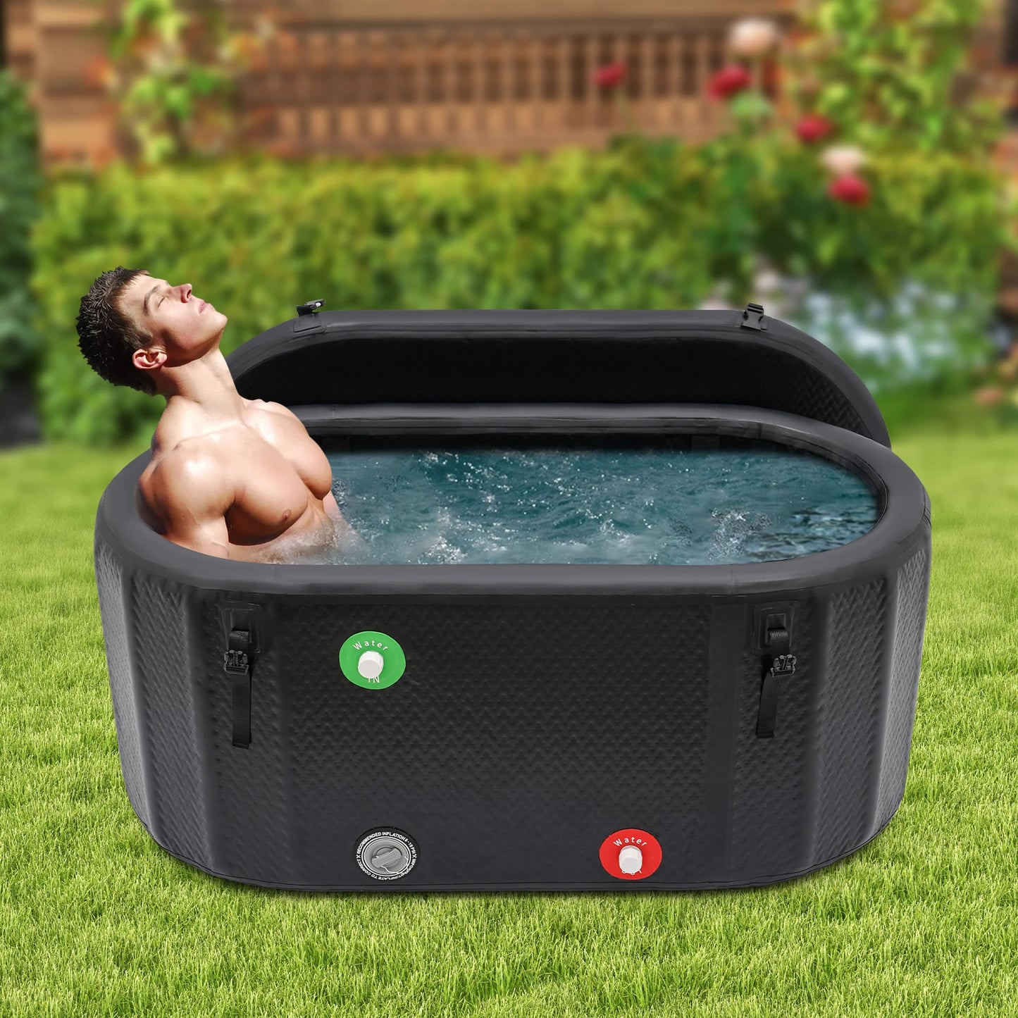 High-concerned Inflatable Bathtub 275L Oval Ice Bath For Athletes