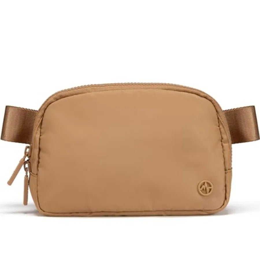 Two Way Zipper Fanny Pack Nylon Belt Bag for Women