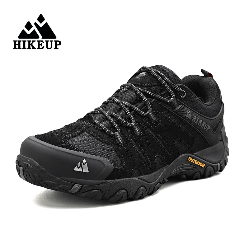 HIKEUP Men's Hiking Shoes Suede Leather Outdoor Trekking