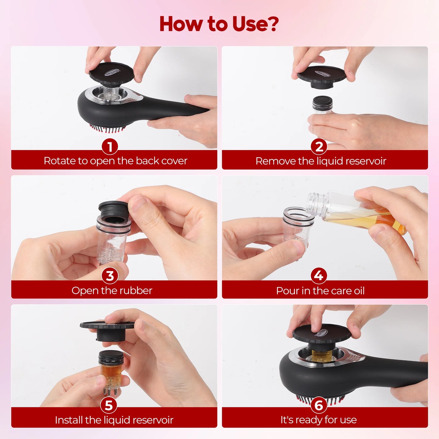 Light Therapy Handheld Comb for Scalp Care