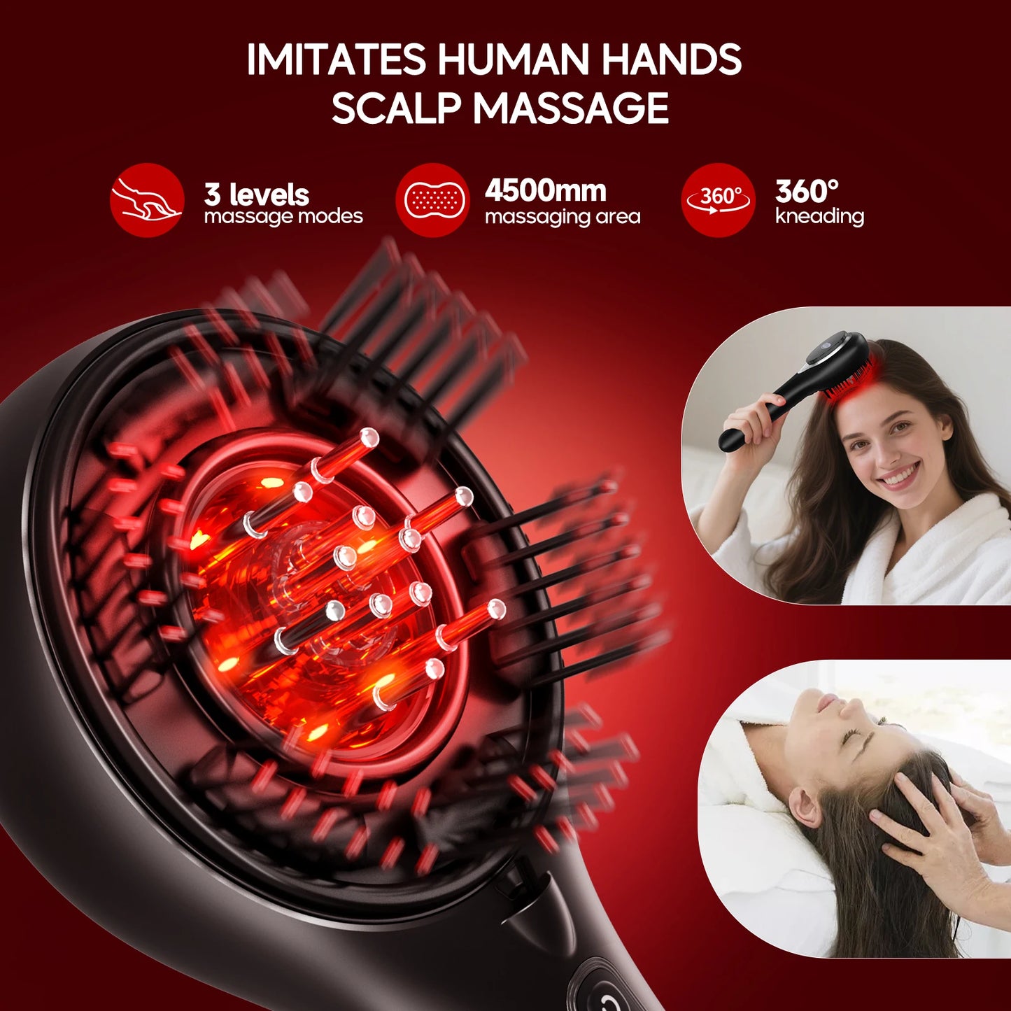 Light Therapy Handheld Comb for Scalp Care