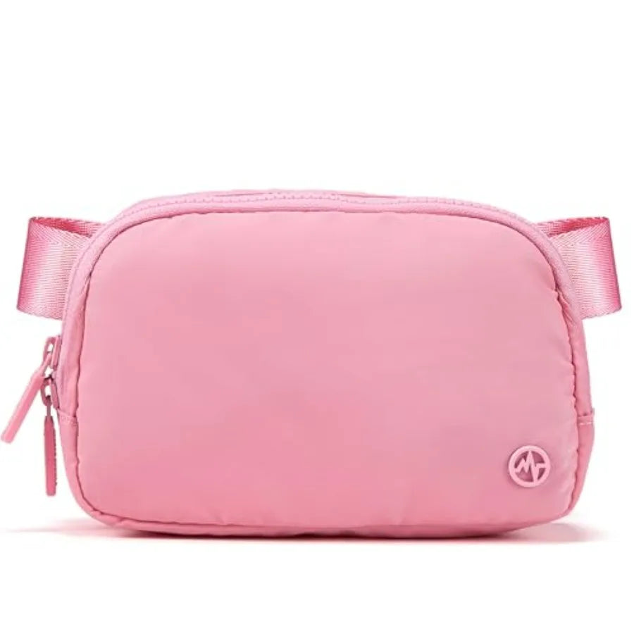 Two Way Zipper Fanny Pack Nylon Belt Bag for Women